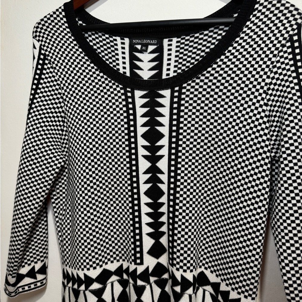 Nina Leonard XL Long Sleeve Dress